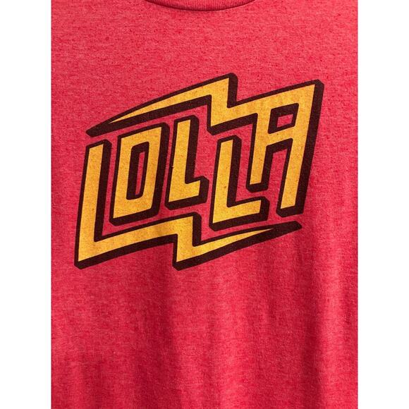 Lollapalooza 2018 Tee Shirt Bands on Back Size Small - Picture 2 of 5